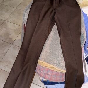 Wrangler Men's Dark Brown Dress Pants